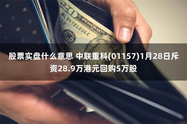 股票实盘什么意思 中联重科(01157)1月28日斥资28.9万港元回购5万股