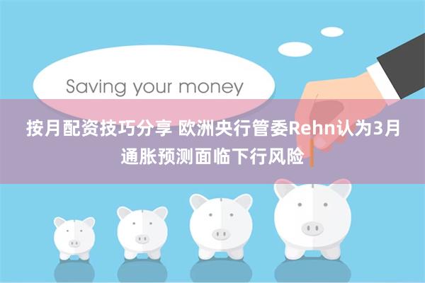 按月配资技巧分享 欧洲央行管委Rehn认为3月通胀预测面临下行风险
